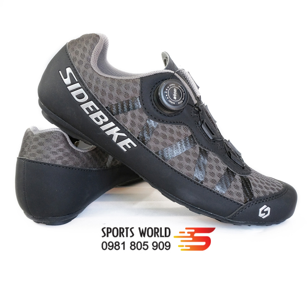 [HCM]Giày đạp xe không can khóa vặn SIDEBIKE SD-014 (màu xám đen) -- SPORTS WORLD SHOP