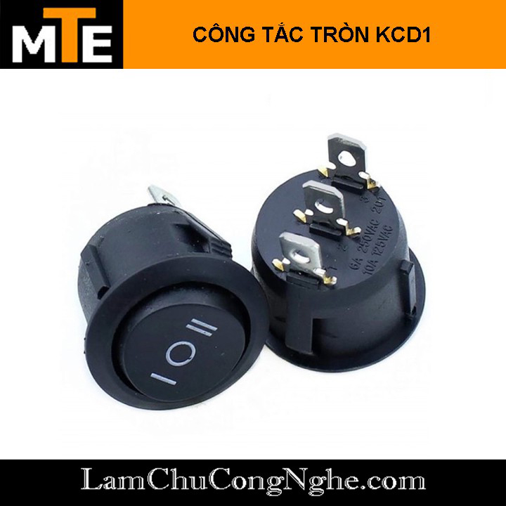 Công tắc bập bênh tròn 3 vị trí kcd1