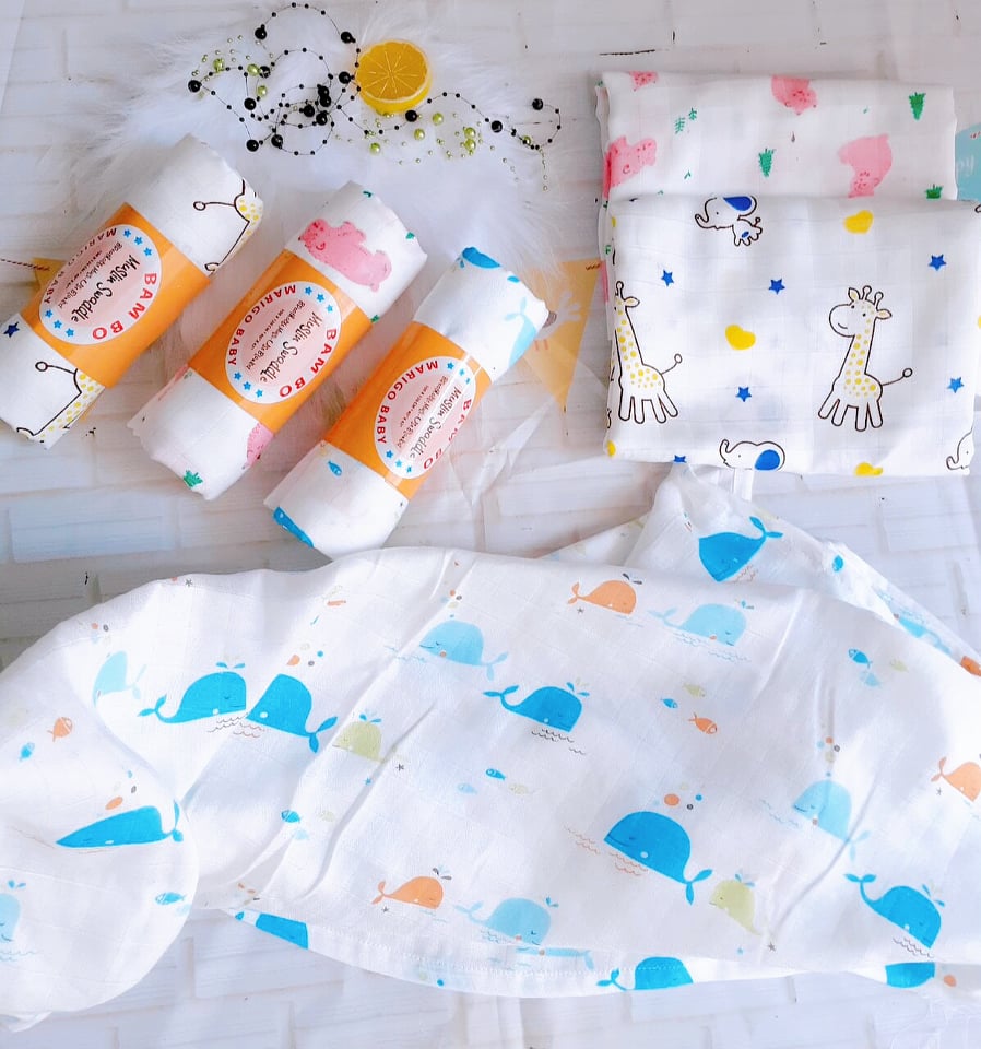 Khăn tắm sợi tre Muslin xuất Hàn cho bé