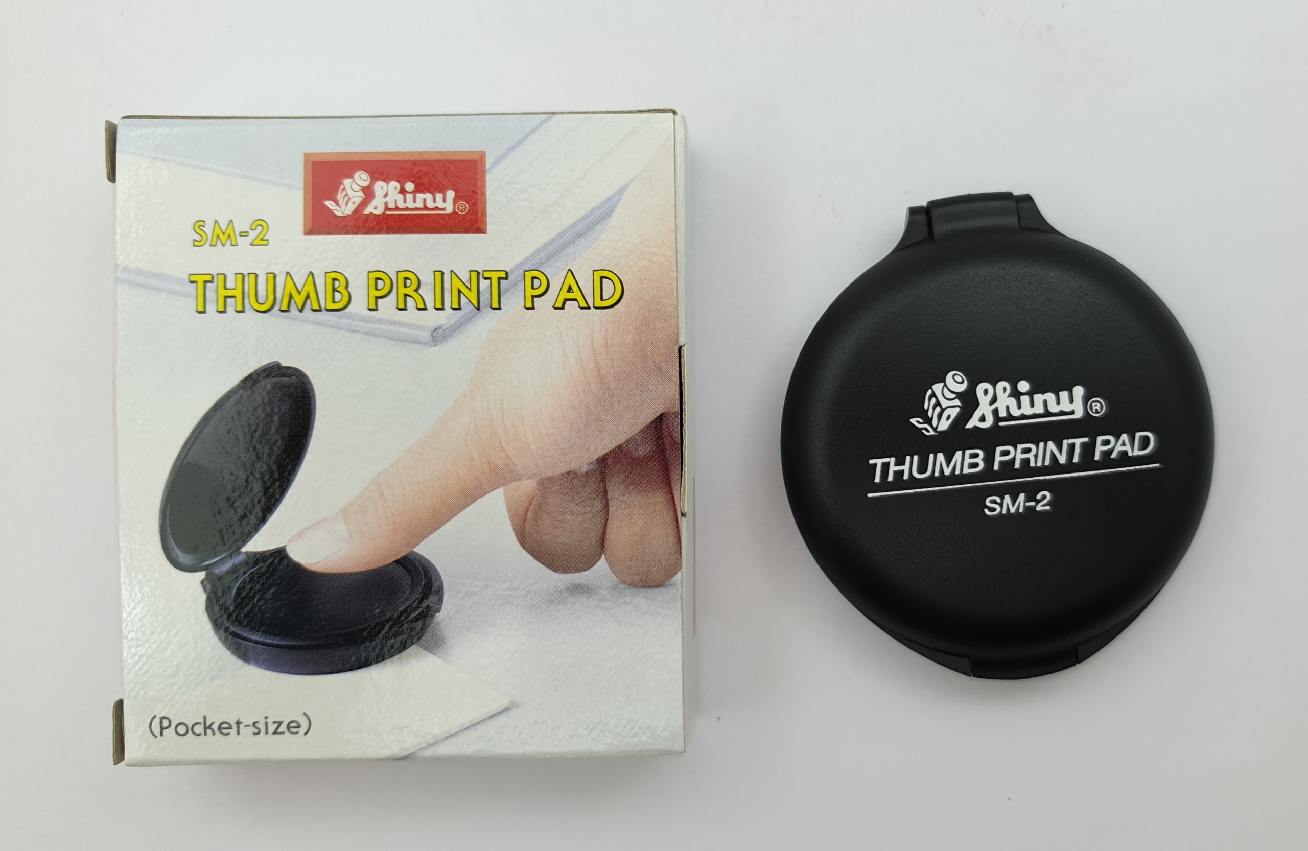 [HCM]Khay mực lăn tay tròn Shiny màu đỏ - SM2