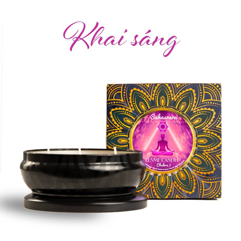 Nến luân xa 7- thư giãn, an thần, khai mở luân xa 7