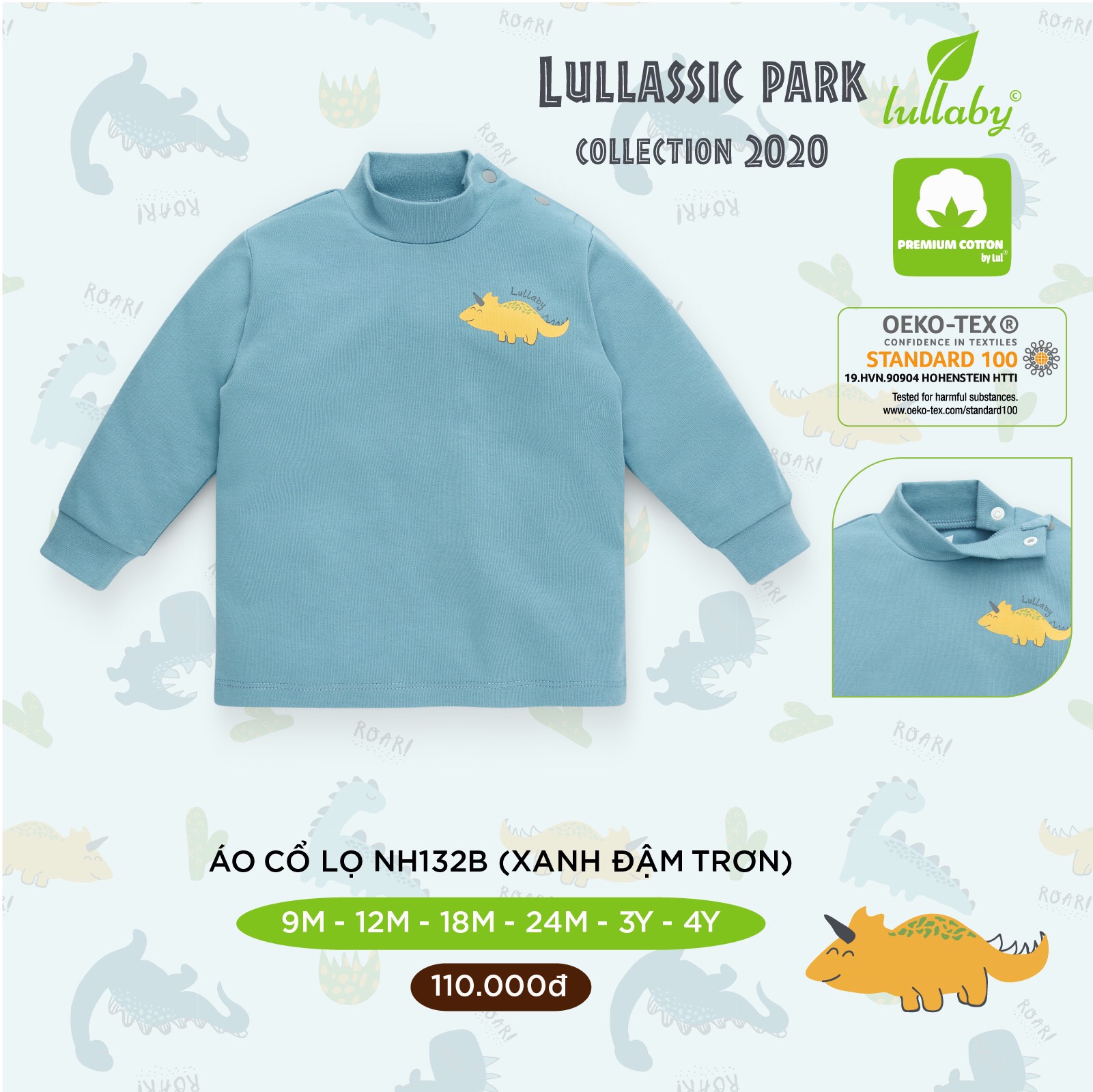 Áo cổ lọ cotton Lullaby