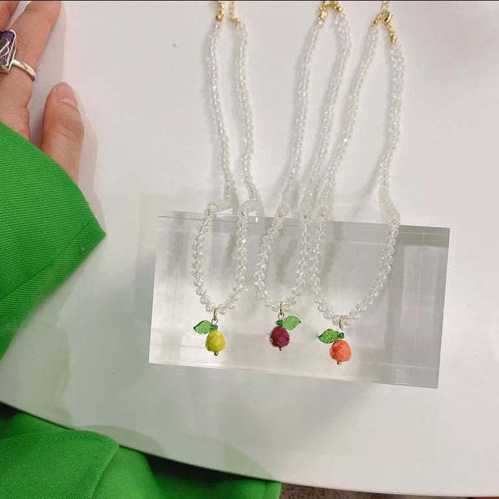 DÂY CHUYỀN PHA LÊ HOA QUẢ CỰC XINH