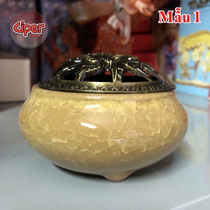 Lư gốm đốt trầm, xông trầm, khử mùi