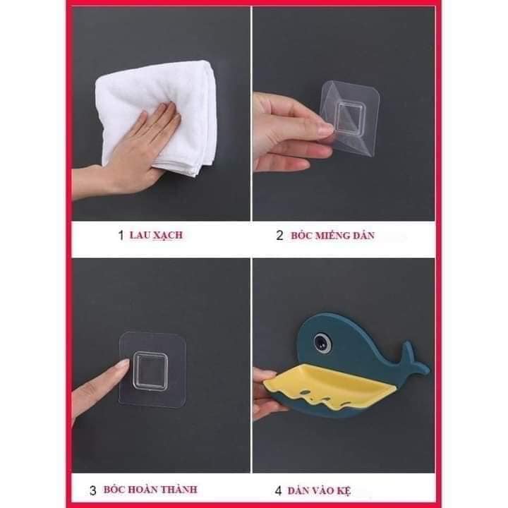 Khay / Kệ dán tường cá heo để xà phòng , Vật dụng tiện lợi Dễ Thương