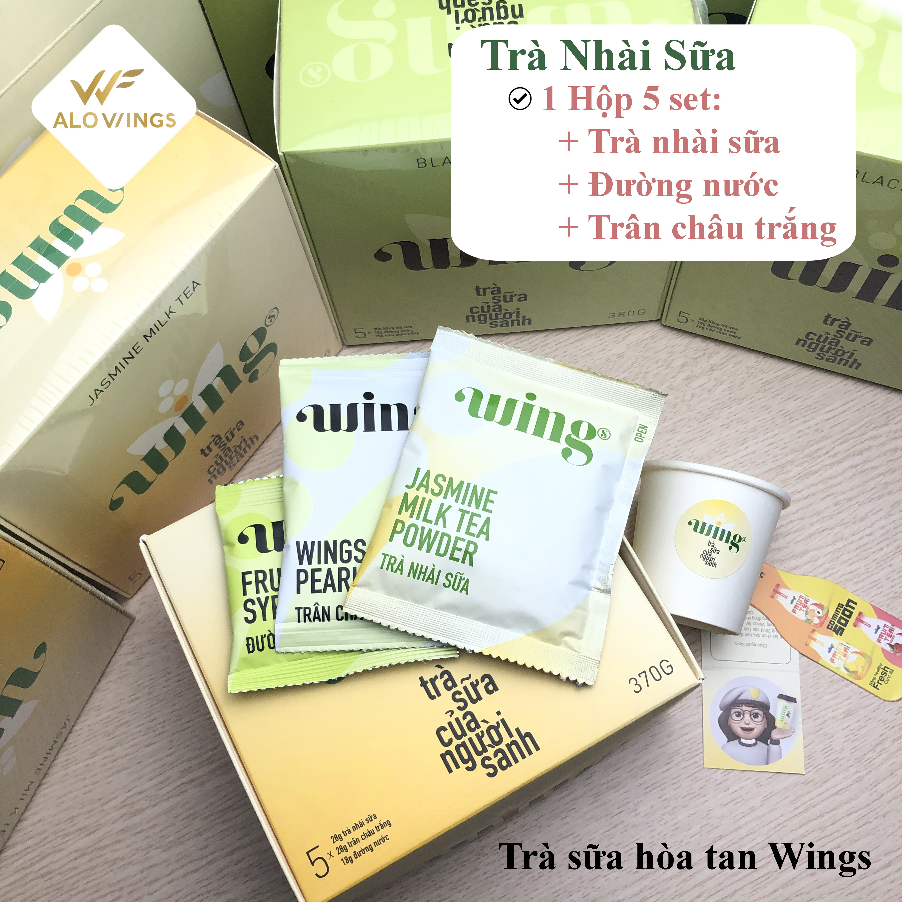 1 Set Trà sữa hòa tan Wings