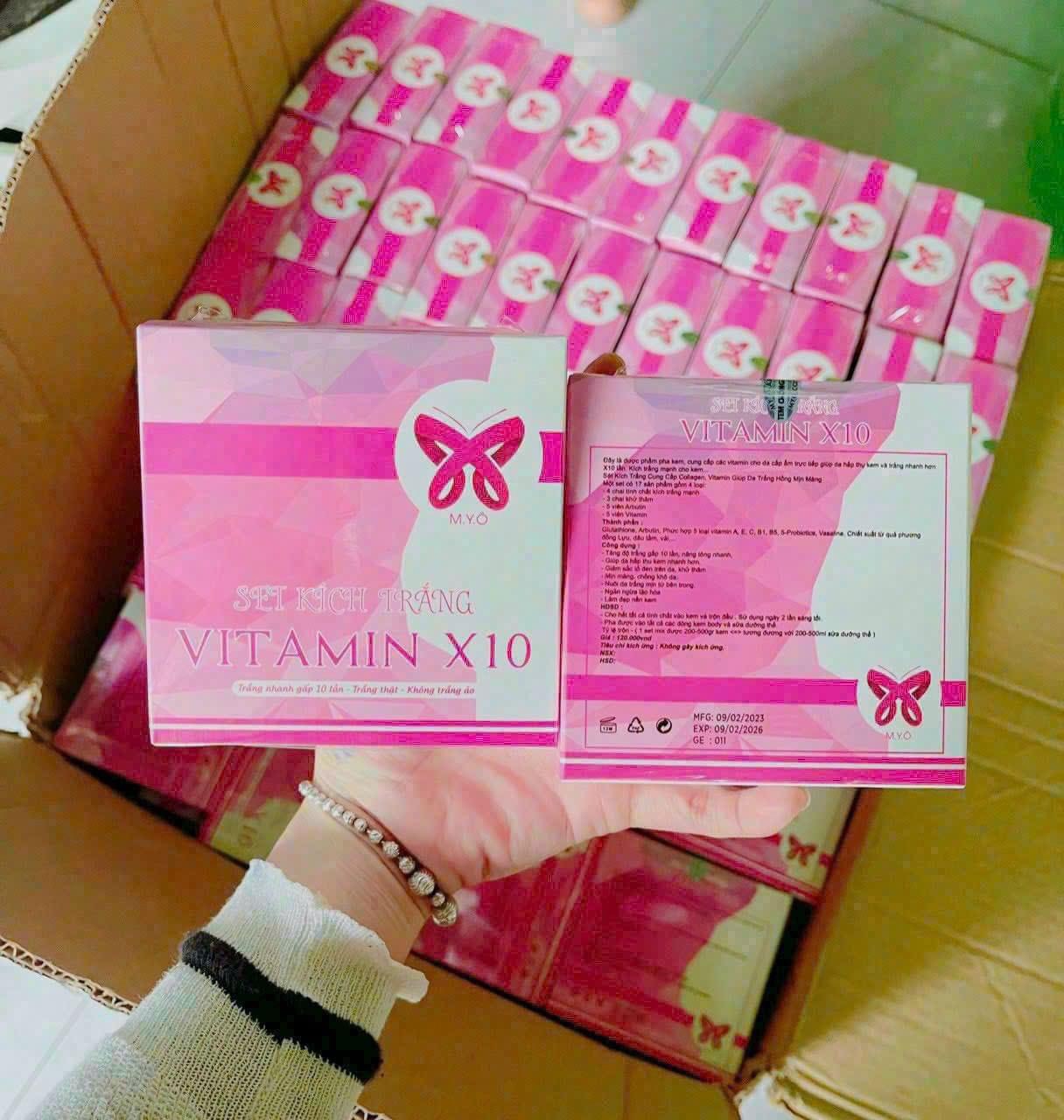 SET KÍCH TRẮNG VITAMIN X10 MYÔ ( Kích Trắng Mạnh Gấp 10 lần)