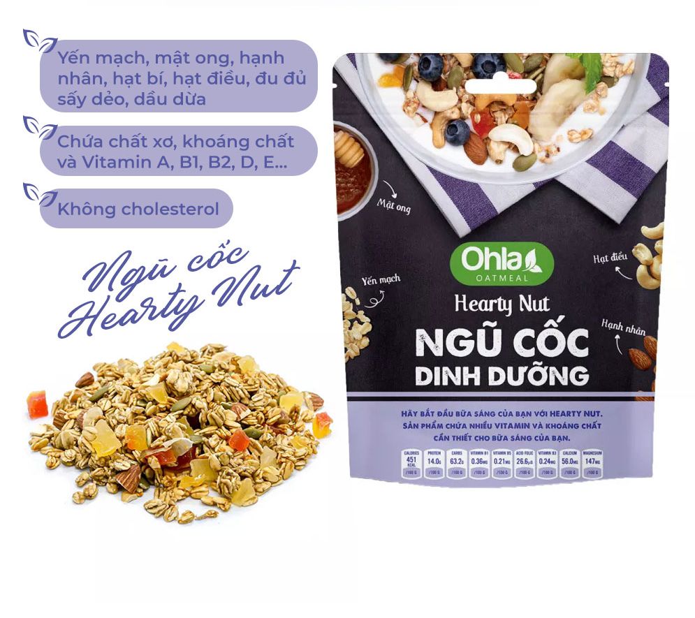 Ngũ Cốc Dinh Dưỡng Hearty Nut - 180gr