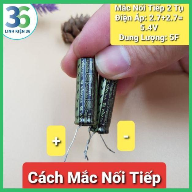 [Xả Kho] Siêu Tụ 2.7V 10F 11mAh 10F 2.7V(Không xác định)