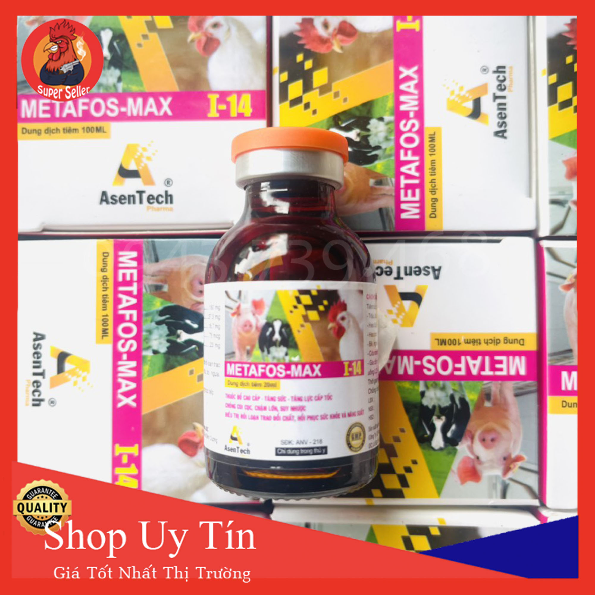 Metafos max chai 20ml dinh dưỡng nuôi gà đá