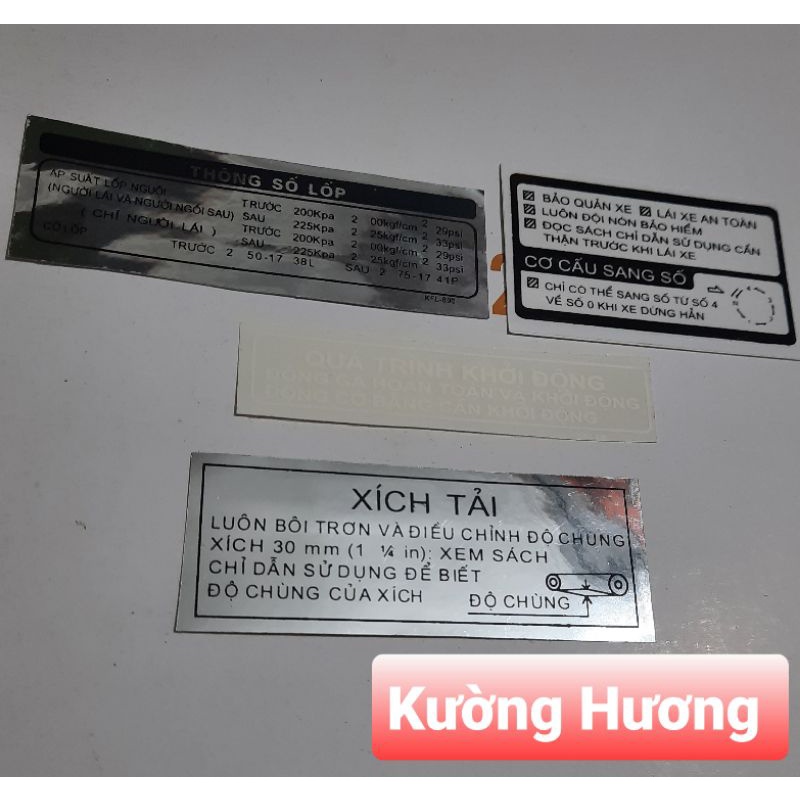 Tem thông số dream việt