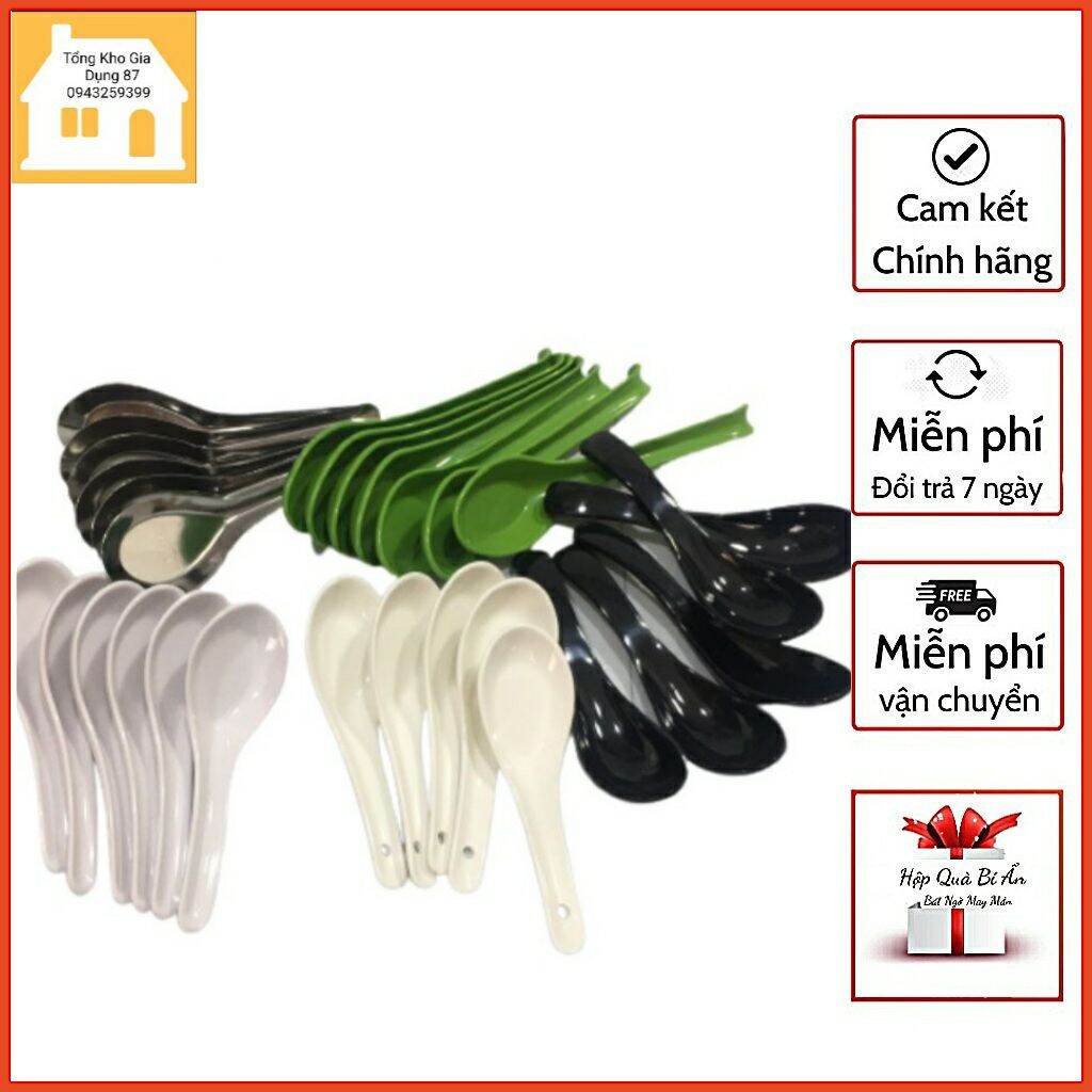 Thìa ăn cơm ăn chè melamine thìa súp fataco các màu - tổng kho gia dụng 87