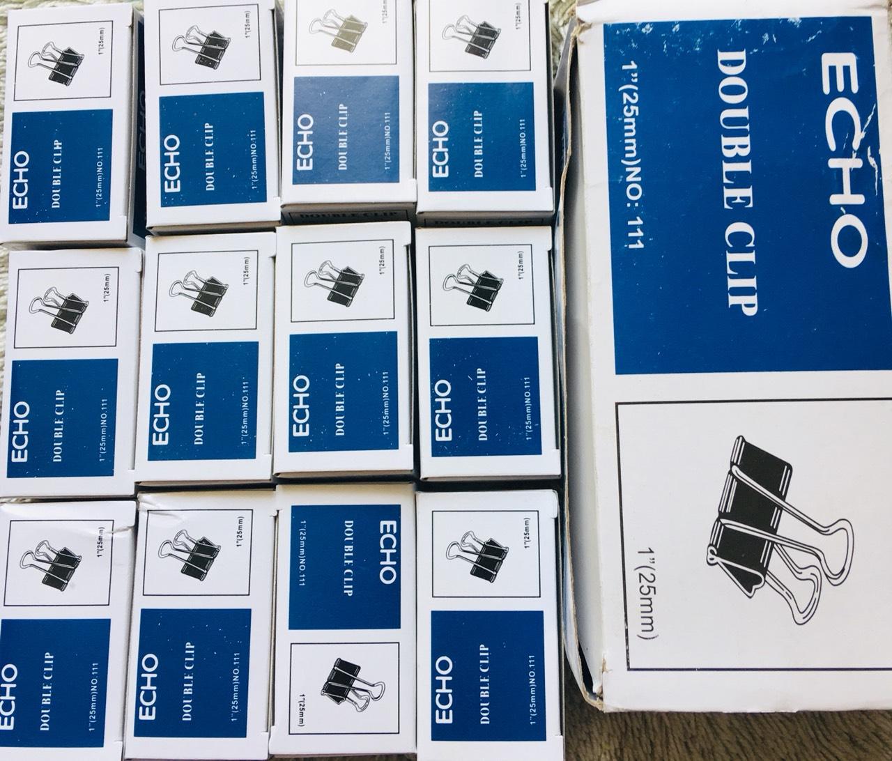 Kẹp bướm ECho 25mm - 12 hộp nhỏ ( 1 hộp lớn - 144 cái )