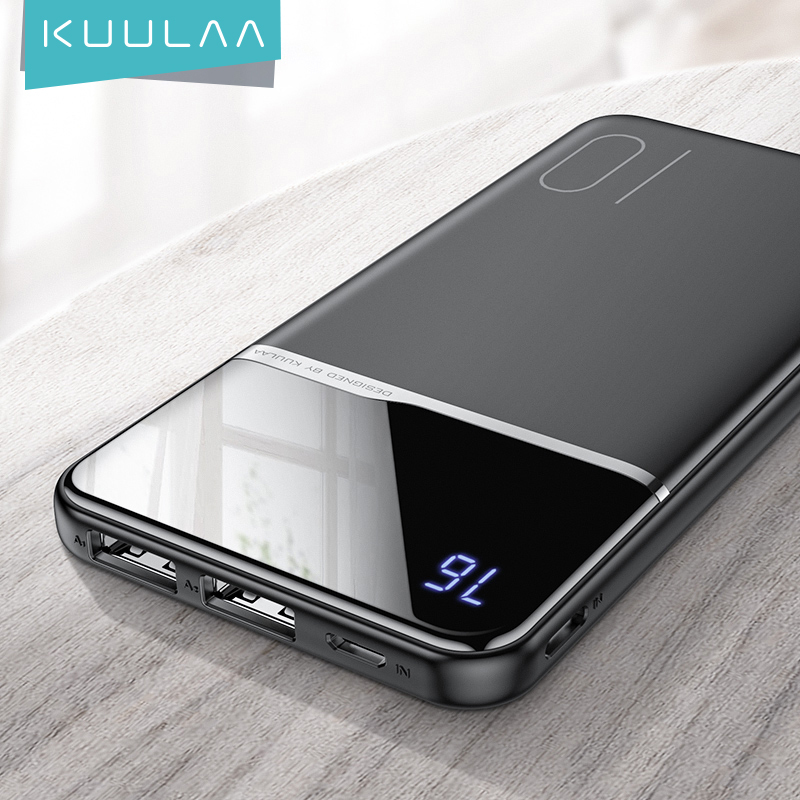 KUULAA 10000mAh LED hiển thị kỹ thuật số Ngân hàng điện PD 18W 3A 2 đầu vào / 3 đầu ra QC3.0 Sạc nhanh Pin ngoài cho điện thoại di động Huawei Samsung
