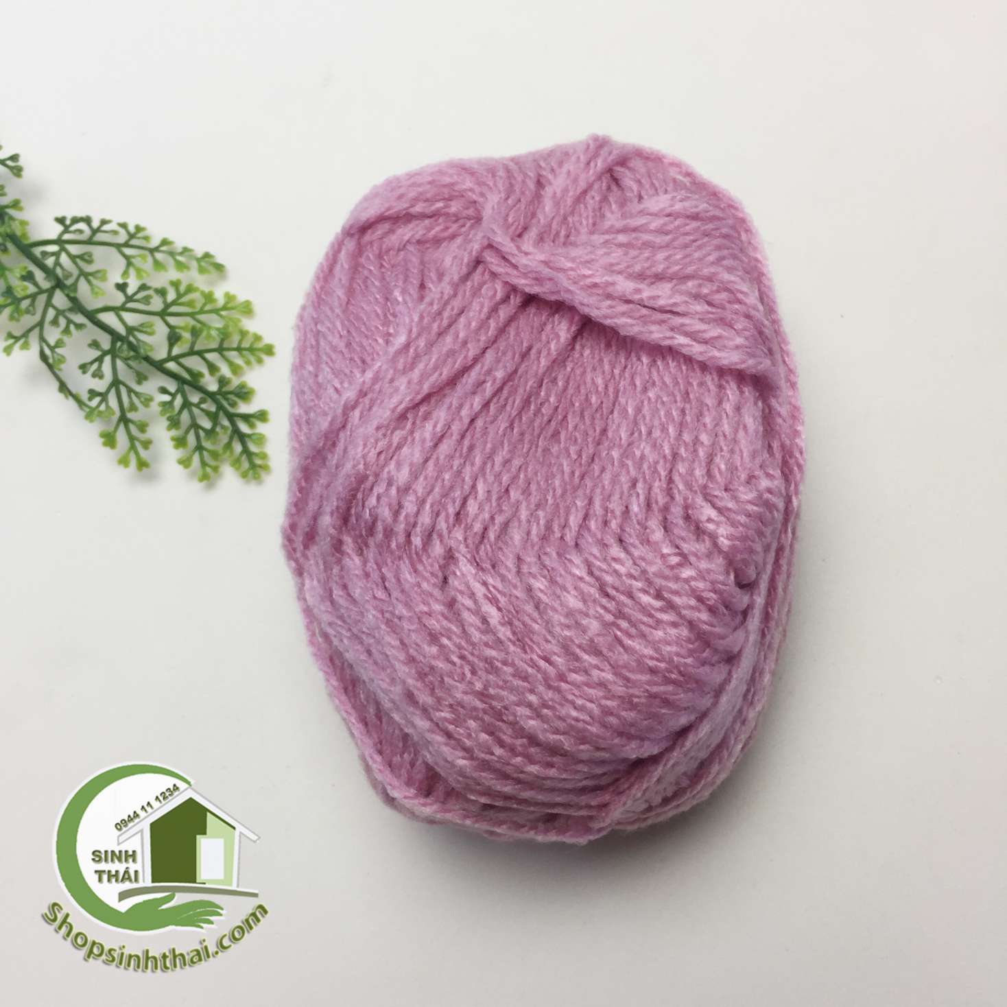 [HCM]Len sợi đan móc màu ruốc ( hồng đậm )