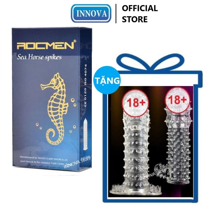 Freeship Combo 1 hộp bao cao su kéo dài thời gian ROCMEN 10 cái tặng 1 bao cao su dùng nhiều lần