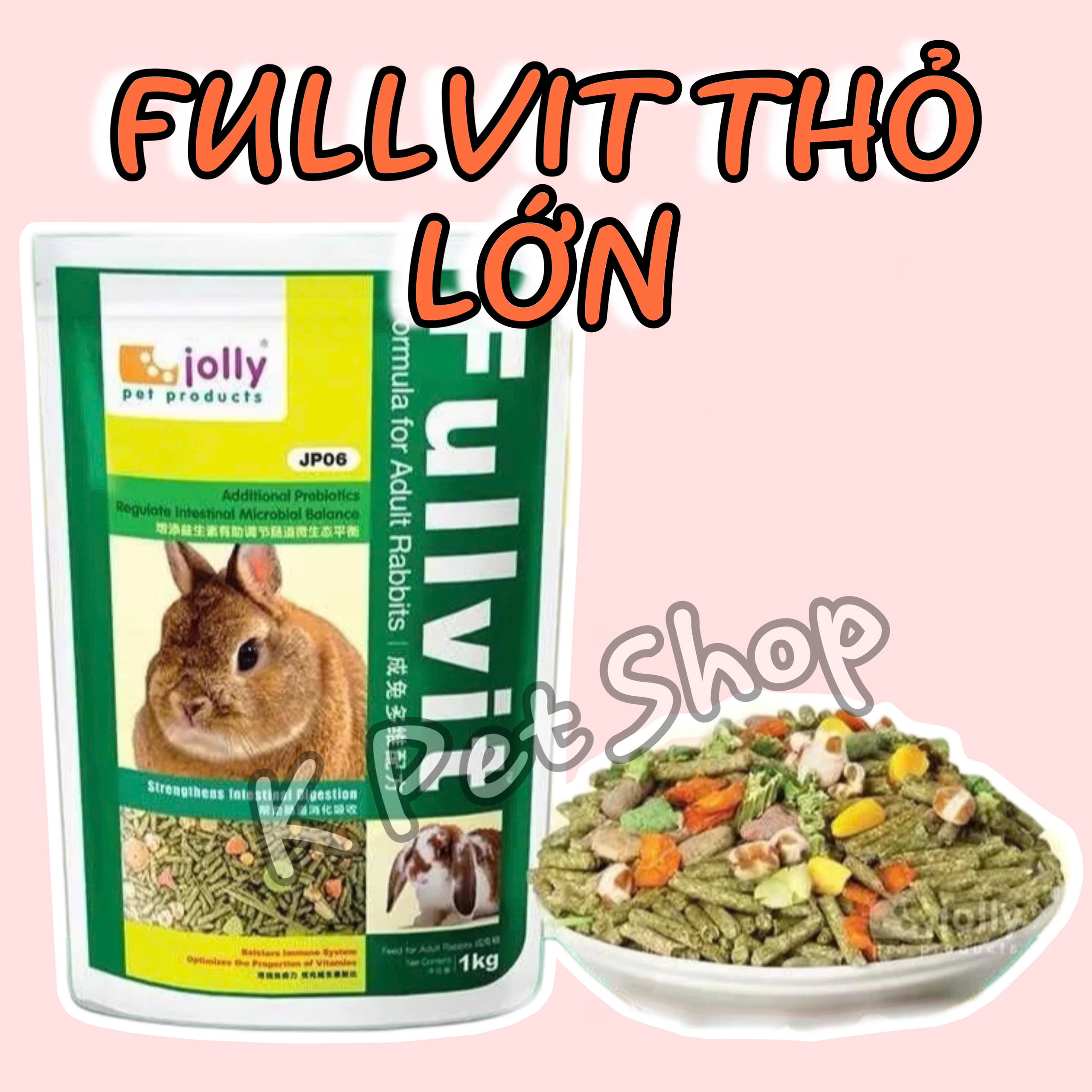Cỏ Nén Fullvit Thỏ Lớn - Thỏ Con 🐹FREESHIP🐹 Cỏ nén Fullvit thức ăn cho thỏ ( rabbit ) ....