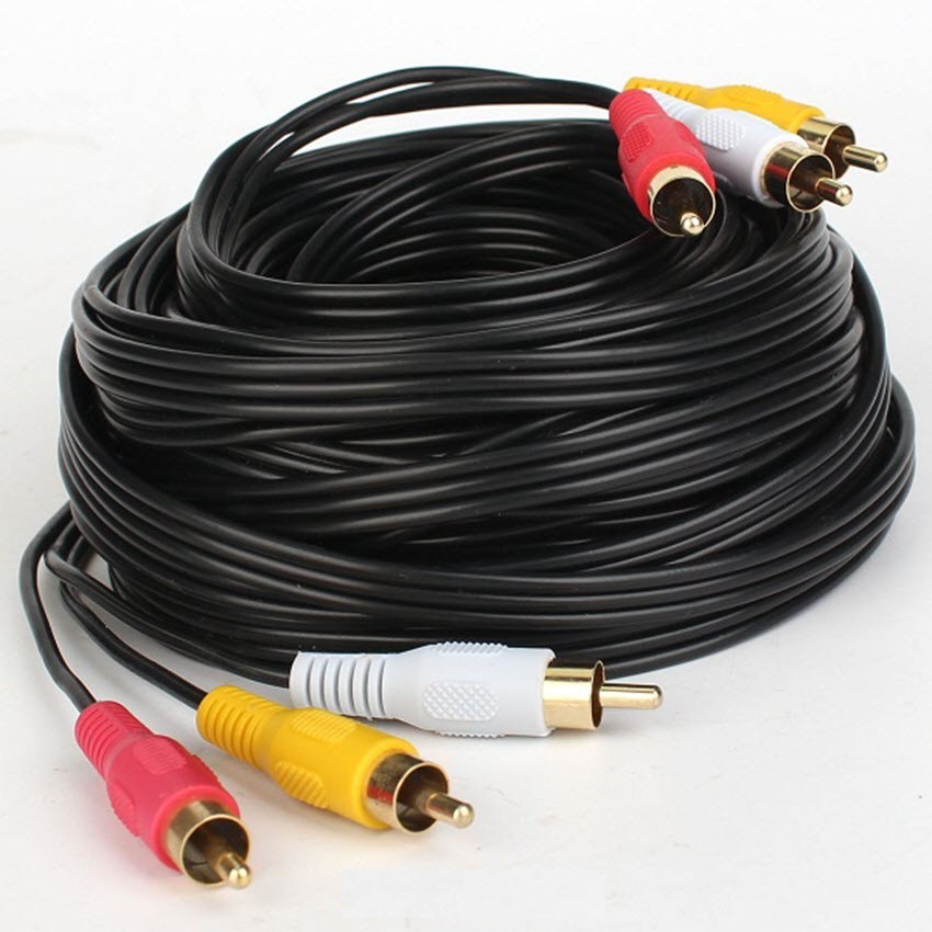 Cáp AV RCA dây AV 6 đầu hoa sen dài 1,5m