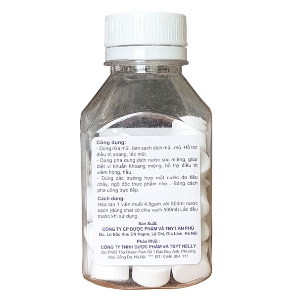MUỐI TINH DẠNG VIÊN NELLY (LỌ 50 VIÊN)