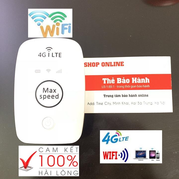 Thiết Bị Phát Sóng Wifi Di Động Cầm Tay Mini - Phát sóng wifi 4G LTE 150 Mbps- Pin 2100 cực Mạnh- Cục wi-fi Max Speed Tốc độ Đỉnh Cao