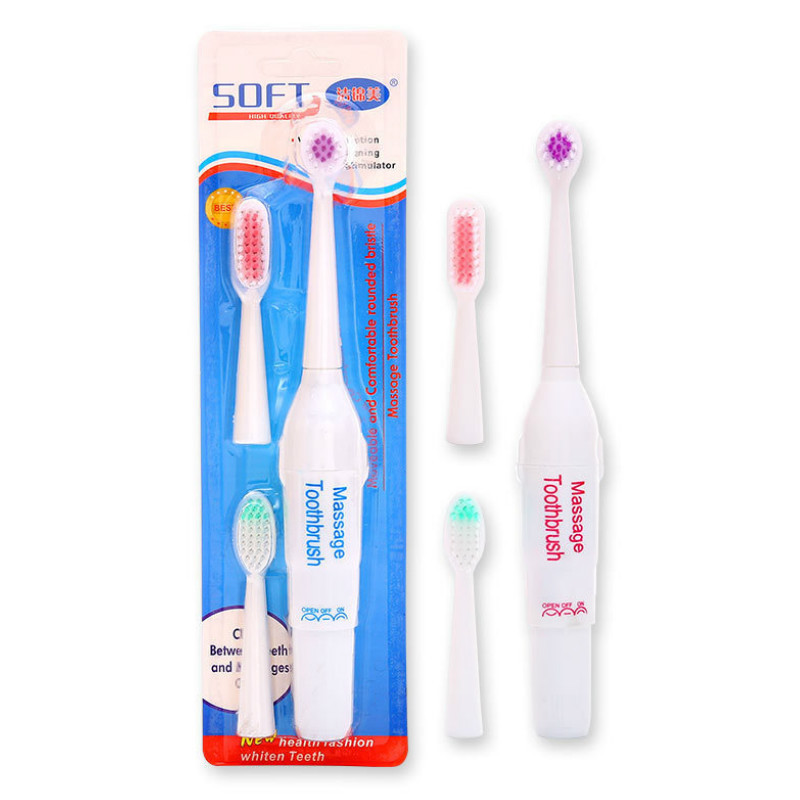 Bàn chải đánh răng kèm 2 đầu bàn chải thay thế tự động soft