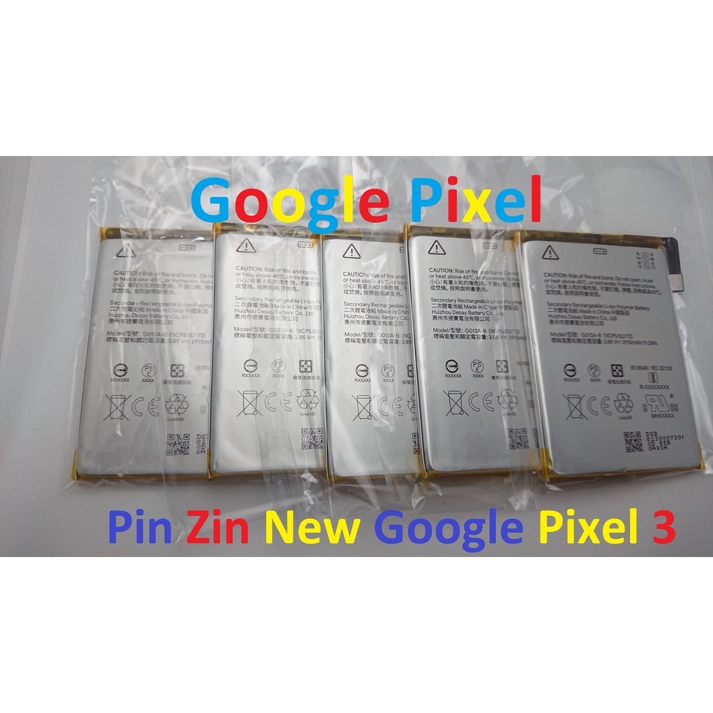PIN ZIN NEW-ORIGINAL BATTERY GOOGLE PIXEL 3 : G013A-B