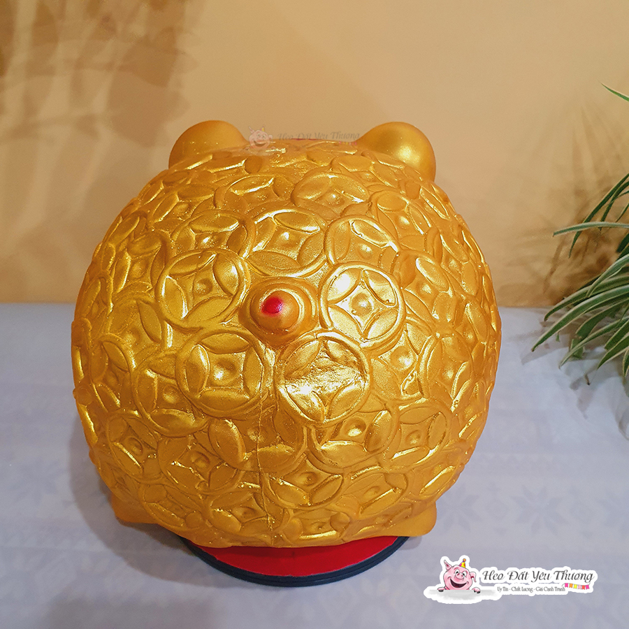 Heo đất lợn đất đồng xu may mắn tiết kiệm size đại