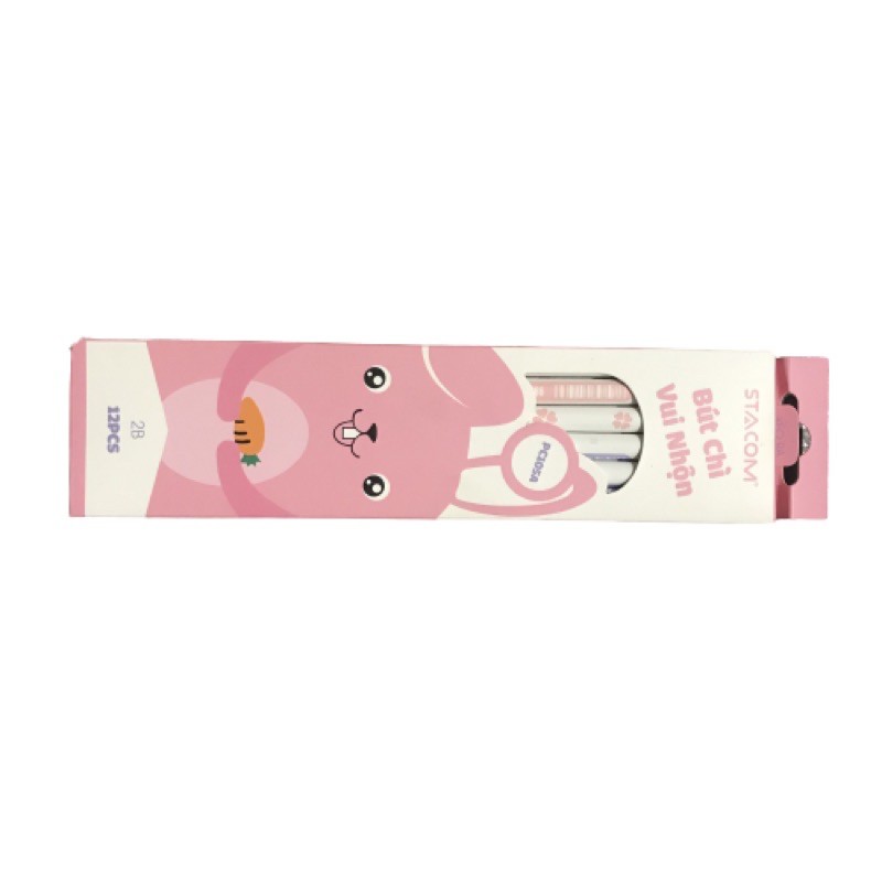 Bút Chì Gỗ Vui Nhộn Stacom (12 Chiếc)
