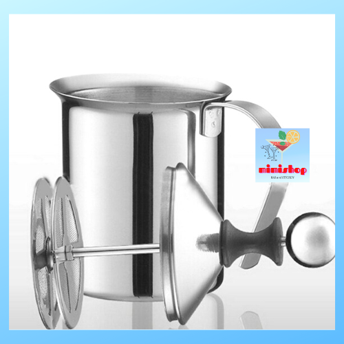 Ca Đánh Sữa Lạnh Latte Inox 2 Lớp Lưới Cao Cấp - Dụng Cụ Pha Chế