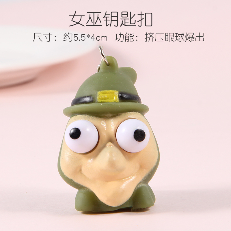 Móc Treo Chìa Khóa Hình Thú Mắt Lồi Siêu Cute
