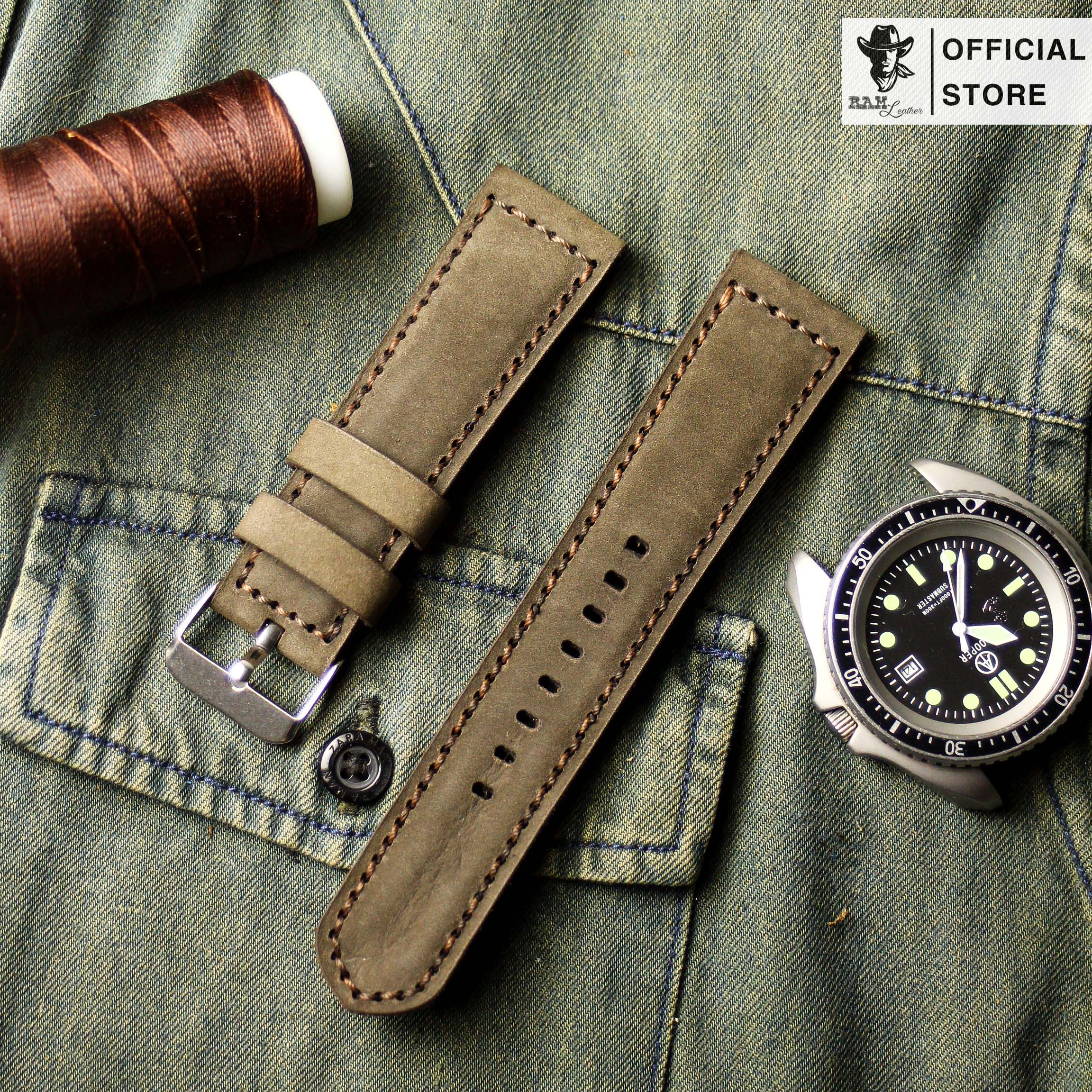 WATCH STRAPS DOUBLE COW LEATHER REAL