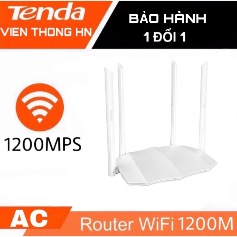 Thiết bị phát Wifi chuẩn AC 1200Mbps Tenda AC5s - model wifi 4 râu - bộ phát sóng kích sóng nối sóng khuếch đại wifi xuyên tường moden wifi