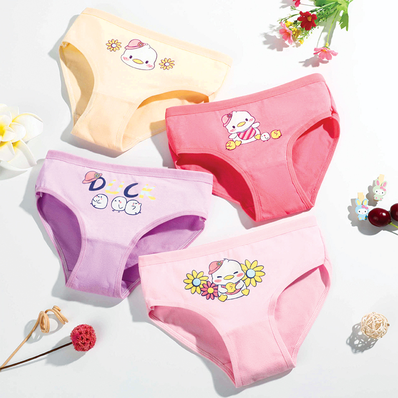 Quần lót cotton Quần chip bé gái 2-12 tuổi chất cotton mềm thoáng khí co giãn tốt họa tiết đủ màu sắc đáng yêu BBShine – C018