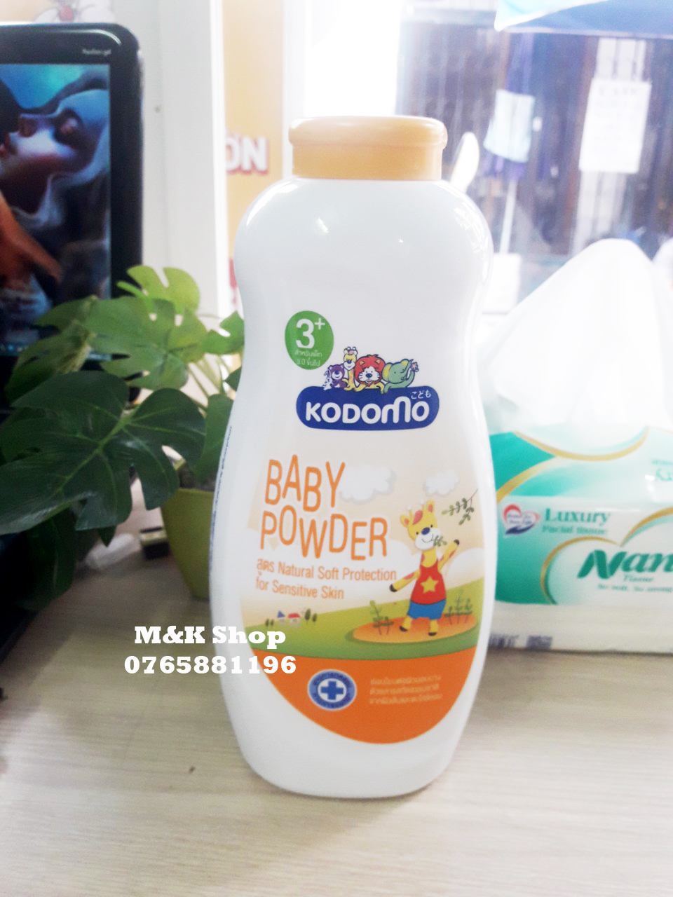 Phấn rôm trẻ em Kodomo 350g ngăn ngừa côn trùng