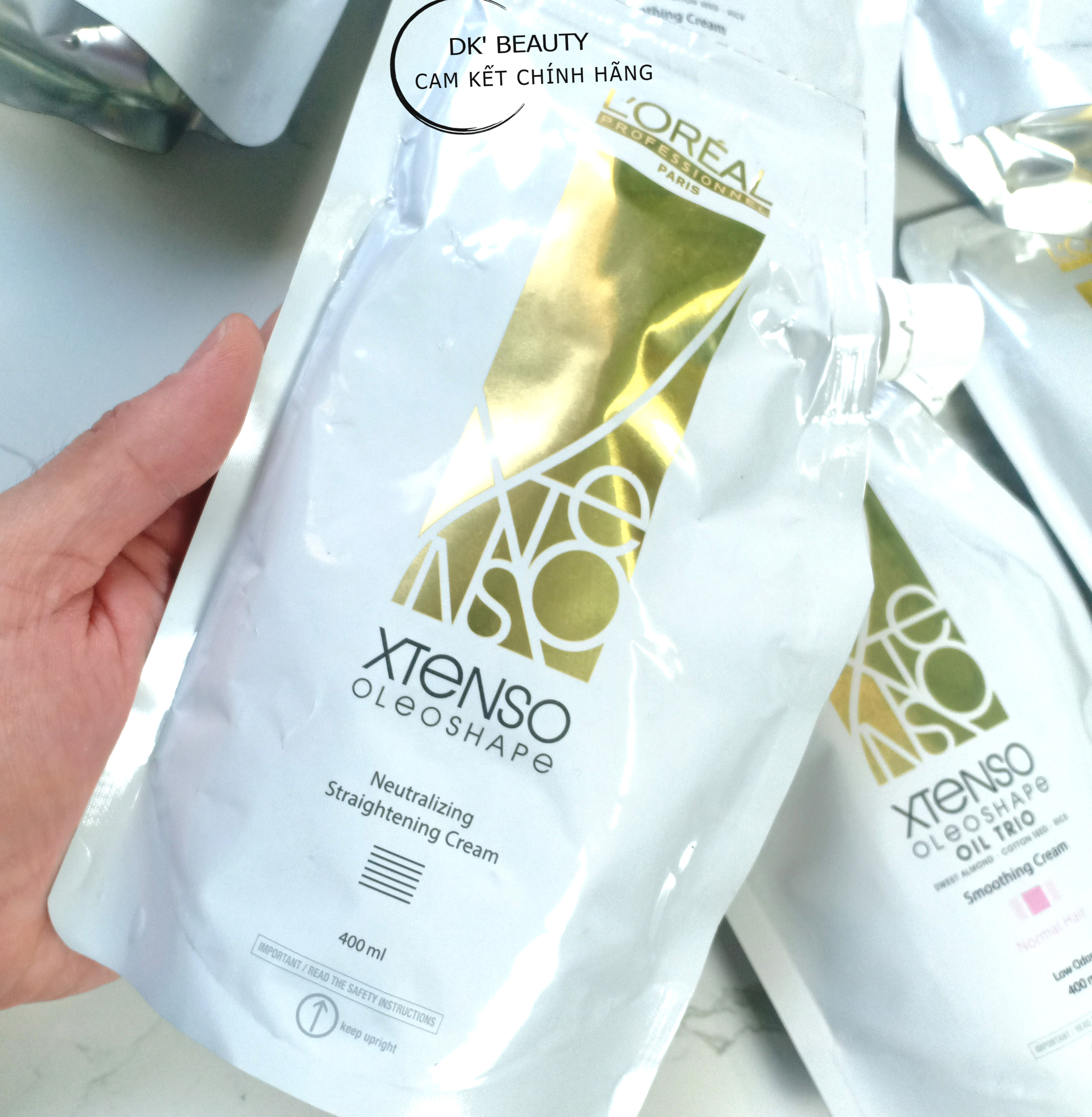 Thuốc Duỗi Tóc, Uốn Tóc, Dập Uốn, Dập Kem Oleo Shape - 400ml - Loreal Professionnel