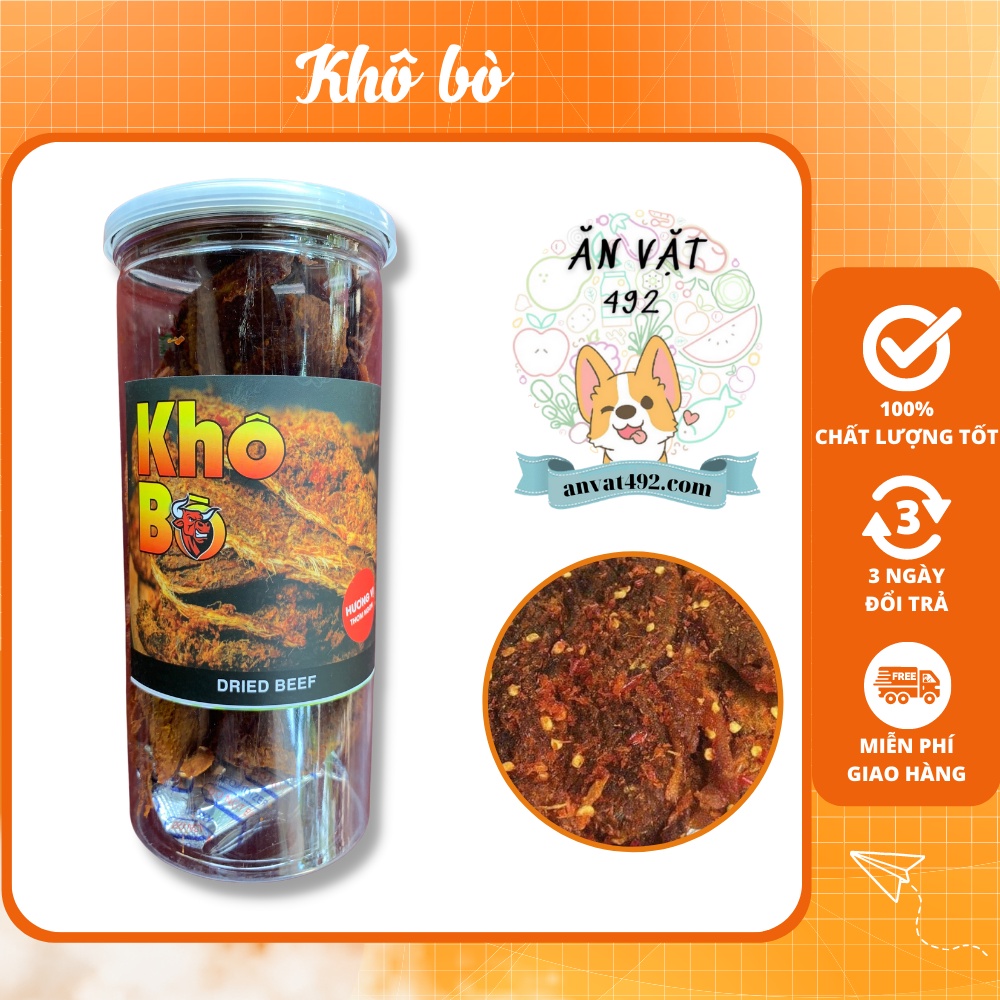 Bò khô miếng loại đặc biệt hũ pet 300g - ăn vặt 492