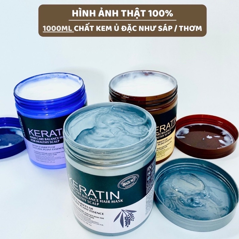 Kem ủ tóc KERATIN COLLAGEN 1000ML LAVENDER BRAZIL NUT