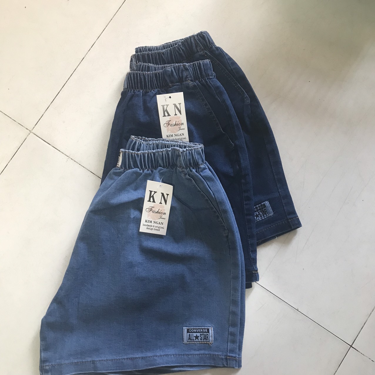 quần đùi sort jean nữ lưng thun mặc nhà (35-51kg)