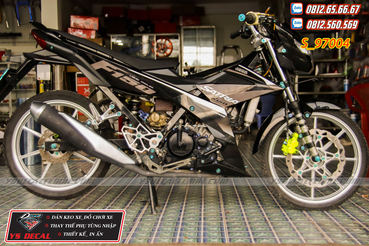 Tem rời Satria,Raider fi xám đen. Có thể đổi màu