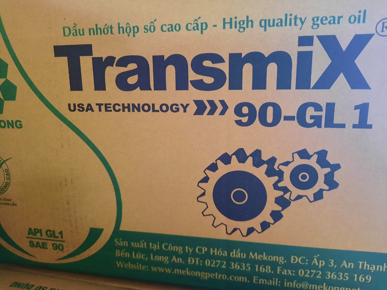 Thùng Nhớt bánh răng truyền động - Transmix 90 API GL-1 - gồm 6 bình 4 L