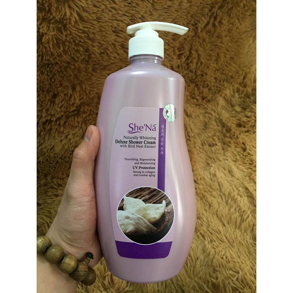 Sữa tắm SheNa tinh chất tổ yến 1200ml Nhập khẩu Malaysia