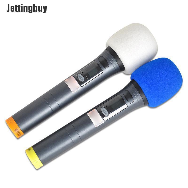 Jettingbuy 10 Màu Cầm Tay Microphone Mic Grill Kính Chắn Gió Gió Lá Chắn Bọt Biển Bìa