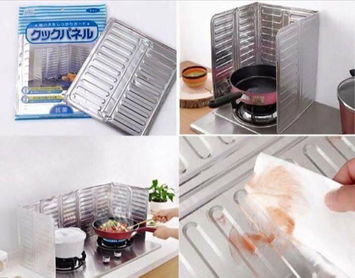Combo 2 miếng chắn dầu mỡ bếp ga (Bạc)