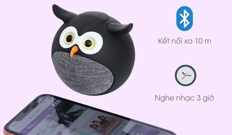 Loa Bluetooth iCutes MB-M916 Cú Đen ( 3W )