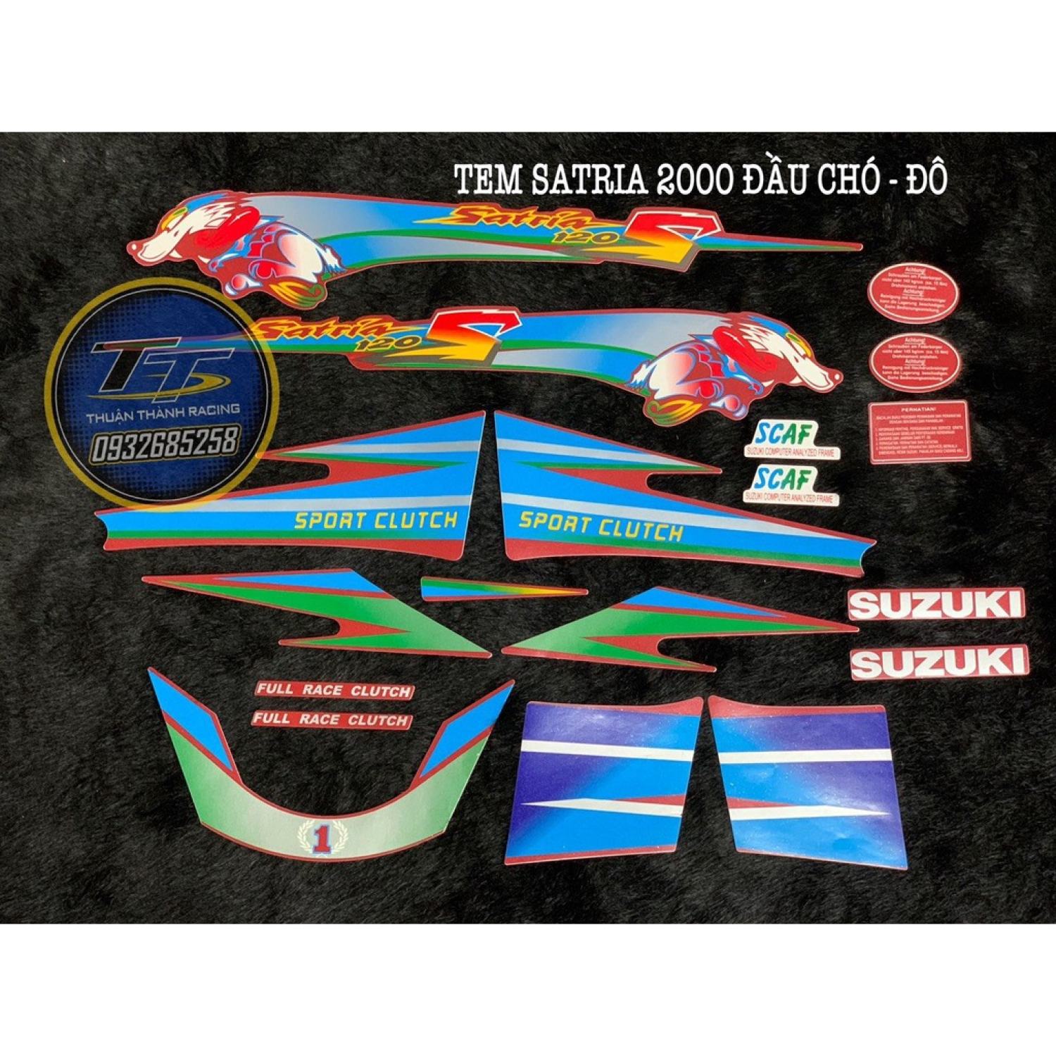 TEM SATRIA 2000 ĐẦU CHÓ - TEM 3 LỚP