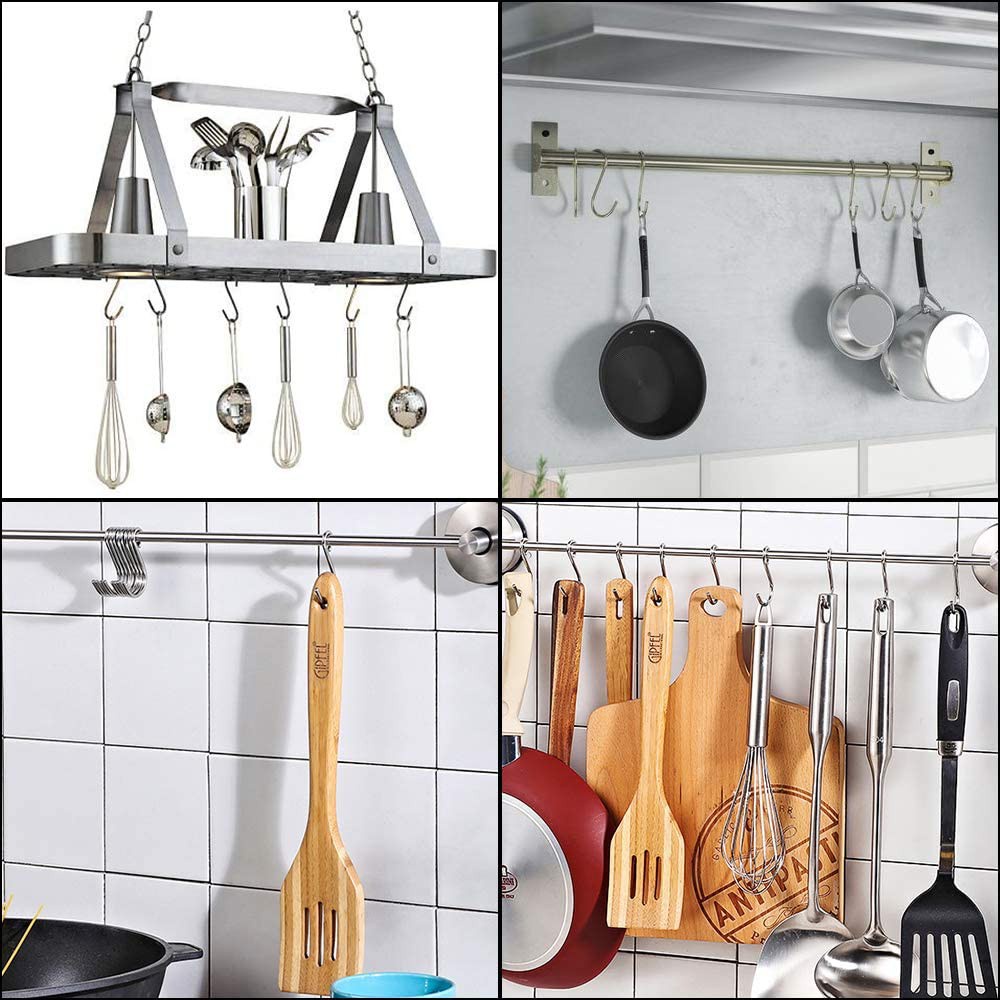 Móc Chữ S Móc Treo Đồ Đa Năng Loại Xịn Đầu Bo Tròn, Inox Siêu Bền