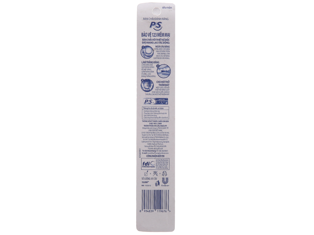 COMBO 6 Bàn Chải Đánh Răng P/S Bảo Vệ 123 - Xanh