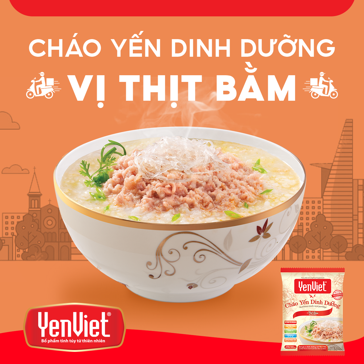 [HCM]CHÁO YẾN DD VỊ THỊT BẰM YENVIET