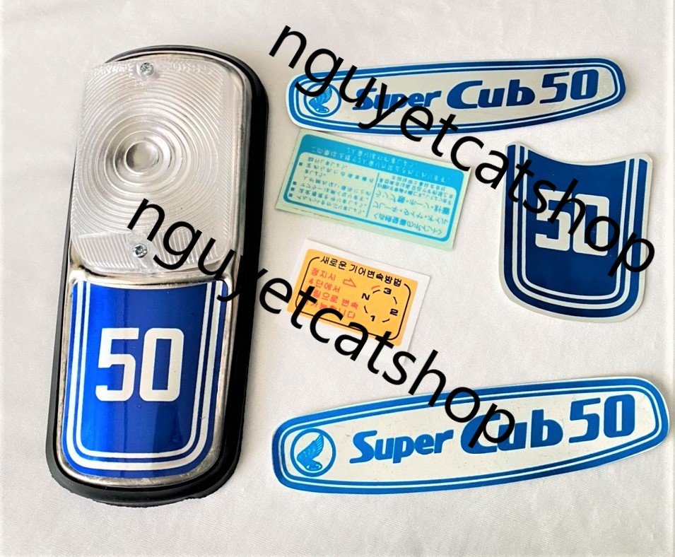 Bộ tem + nạ xe cub 78/50 xanh