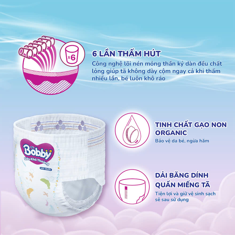 Bobby Diapers and Pants Size M76/L68/Xl66/Xxl60